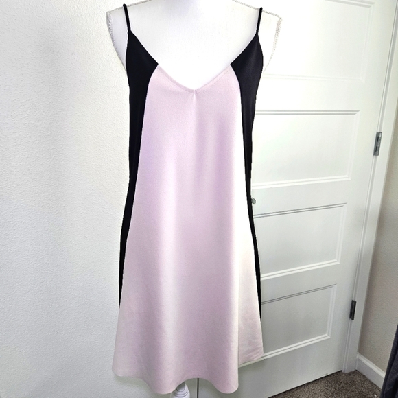 ZARA Pink, Black and White Block Dress Slip Dress, Size Small - Picture 2 of 9